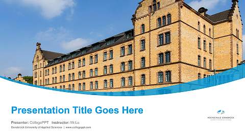 Osnabrück University of Applied Sciences Course/Courseware Creation PPT Template