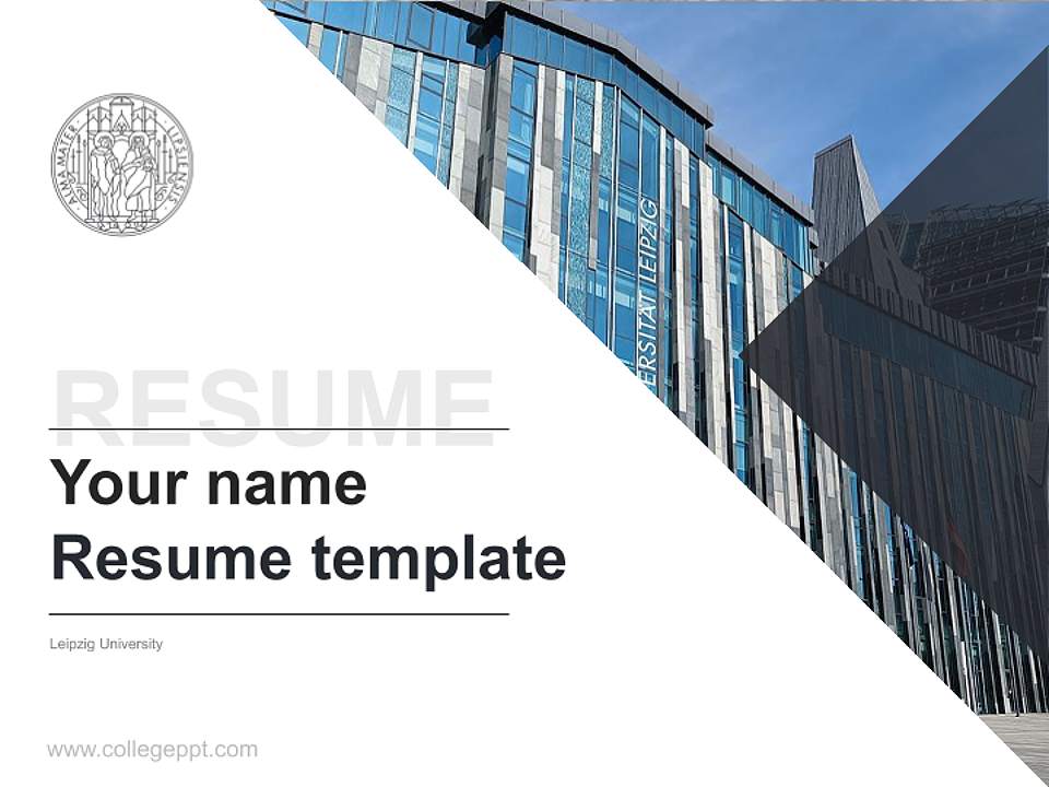 Leipzig University Resume PPT Template4:3 ratio PPT effect preview image5