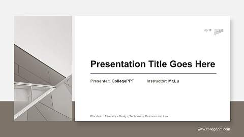 Pforzheim University – Design, Technology, Business and Law General PPT Template