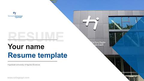 Ingolstadt University of Applied Sciences Resume PPT Template