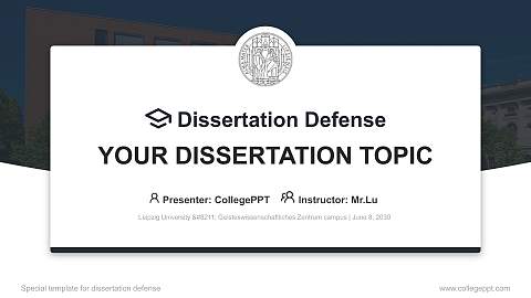 Leipzig University – Geisteswissenschaftliches Zentrum campus Graduation Thesis Defense PPT Template