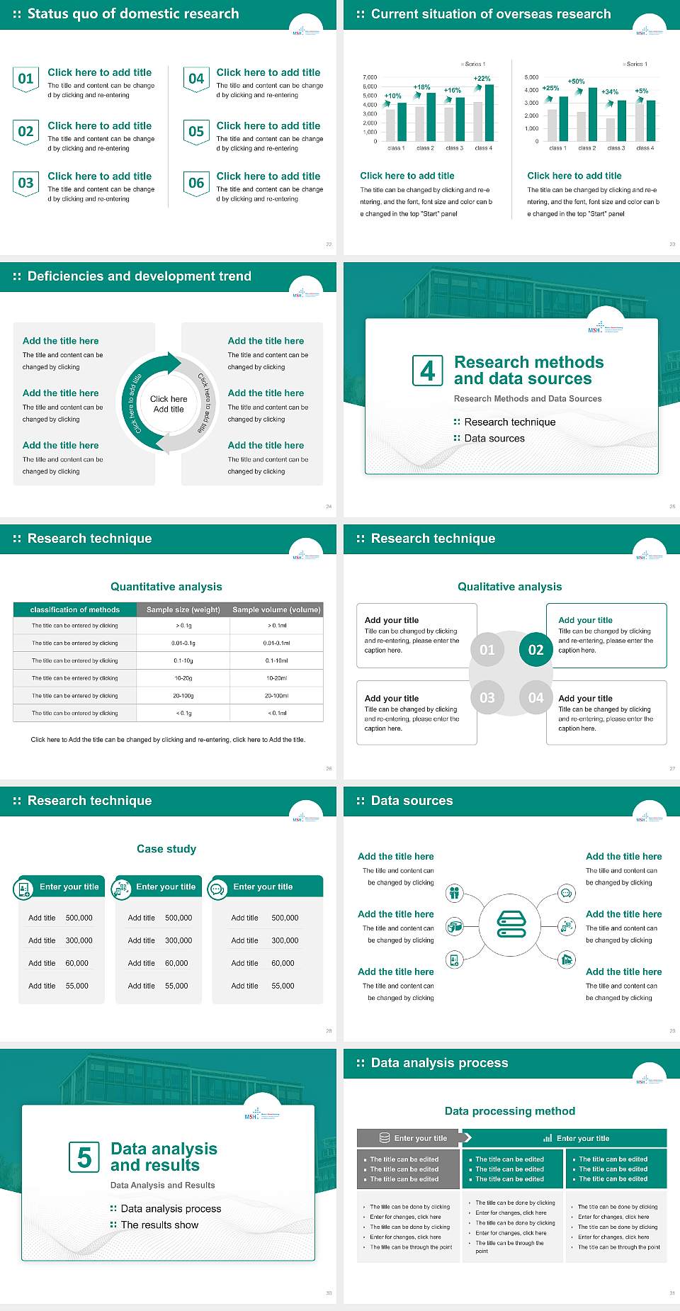 MSH Medical School Hamburg Graduation Thesis Defense PPT Template4:3 ratio PPT effect preview image4