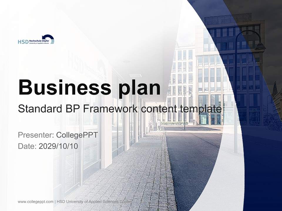 HSD University of Applied Sciences Döpfer Competition/Entrepreneurship Contest PPT Template4:3 ratio PPT effect preview image9