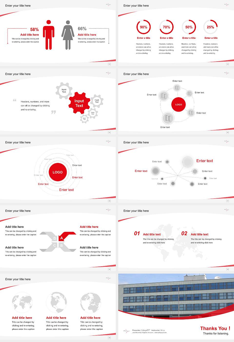 Jade University of Applied Sciences Course/Courseware Creation PPT Template16:9 ratio PPT effect preview image4