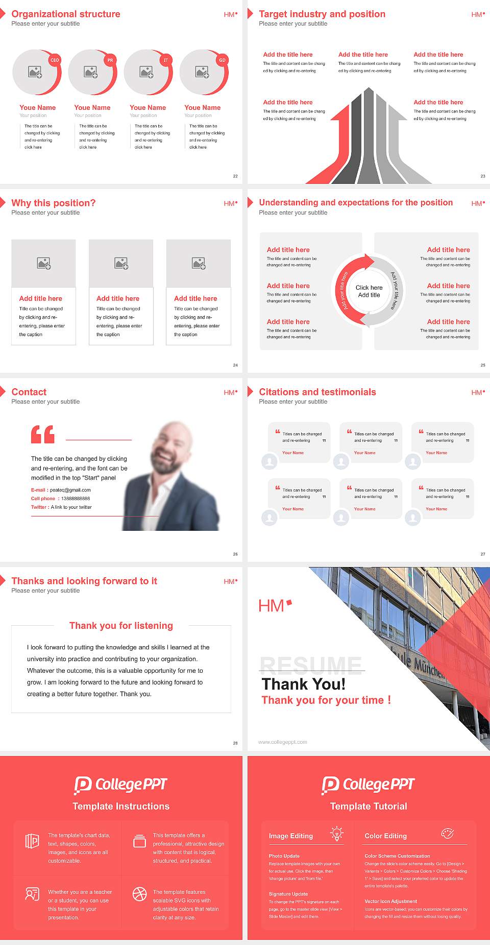 Munich University of Applied Sciences – Karlstraße campus Resume PPT Template4:3 ratio PPT effect preview image4