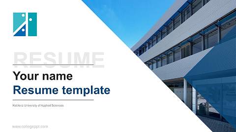 Koblenz University of Applied Sciences Resume PPT Template