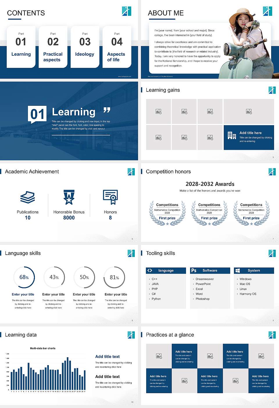 Koblenz University of Applied Sciences National Scholarship Defense PPT Template16:9 ratio PPT effect preview image2