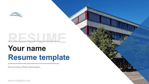 Kehl University of Public Administration Resume PPT Template