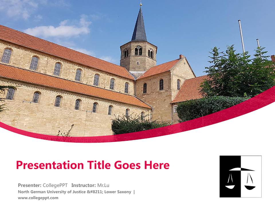 North German University of Justice – Lower Saxony Course/Courseware Creation PPT Template4:3 ratio PPT effect preview image5