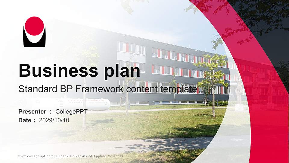 Lübeck University of Applied Sciences Competition/Entrepreneurship Contest PPT Template16:9 ratio PPT effect preview image