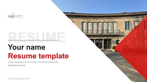 Medical School Berlin Resume PPT Template