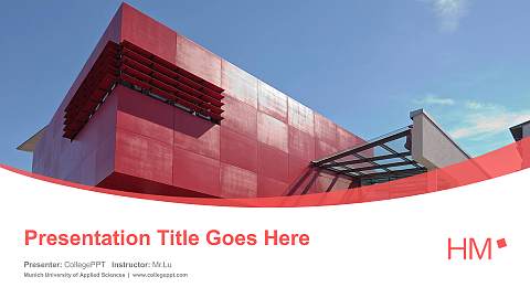 Munich University of Applied Sciences Course/Courseware Creation PPT Template