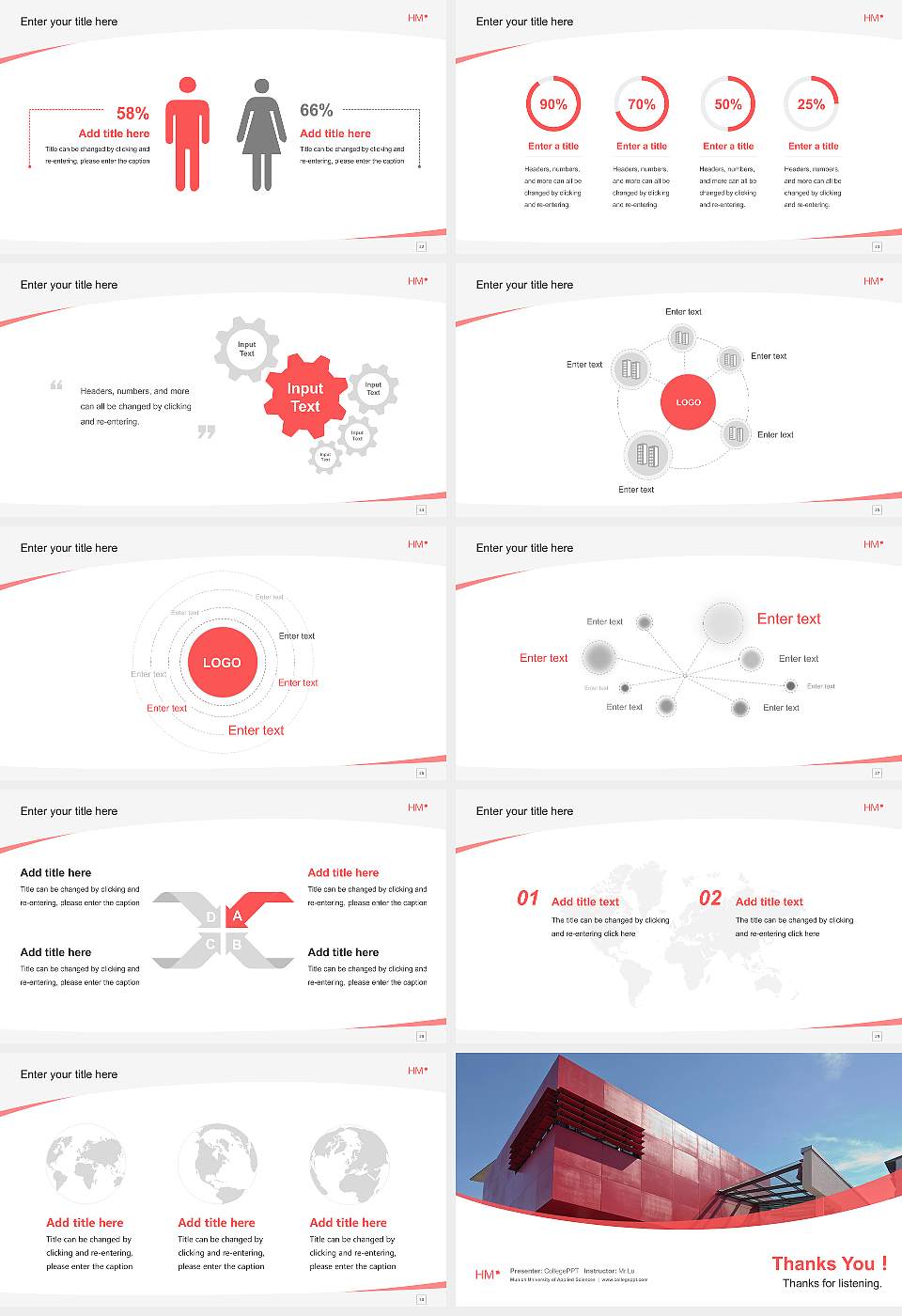 Munich University of Applied Sciences Course/Courseware Creation PPT Template16:9 ratio PPT effect preview image4