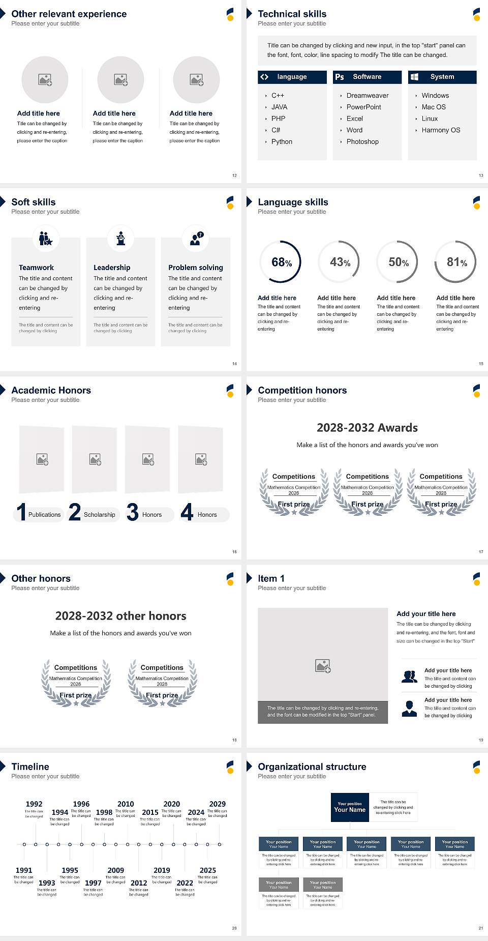 Nürtingen-Geislingen University of Applied Sciences for Business and Environment Resume PPT Template4:3 ratio PPT effect preview image3