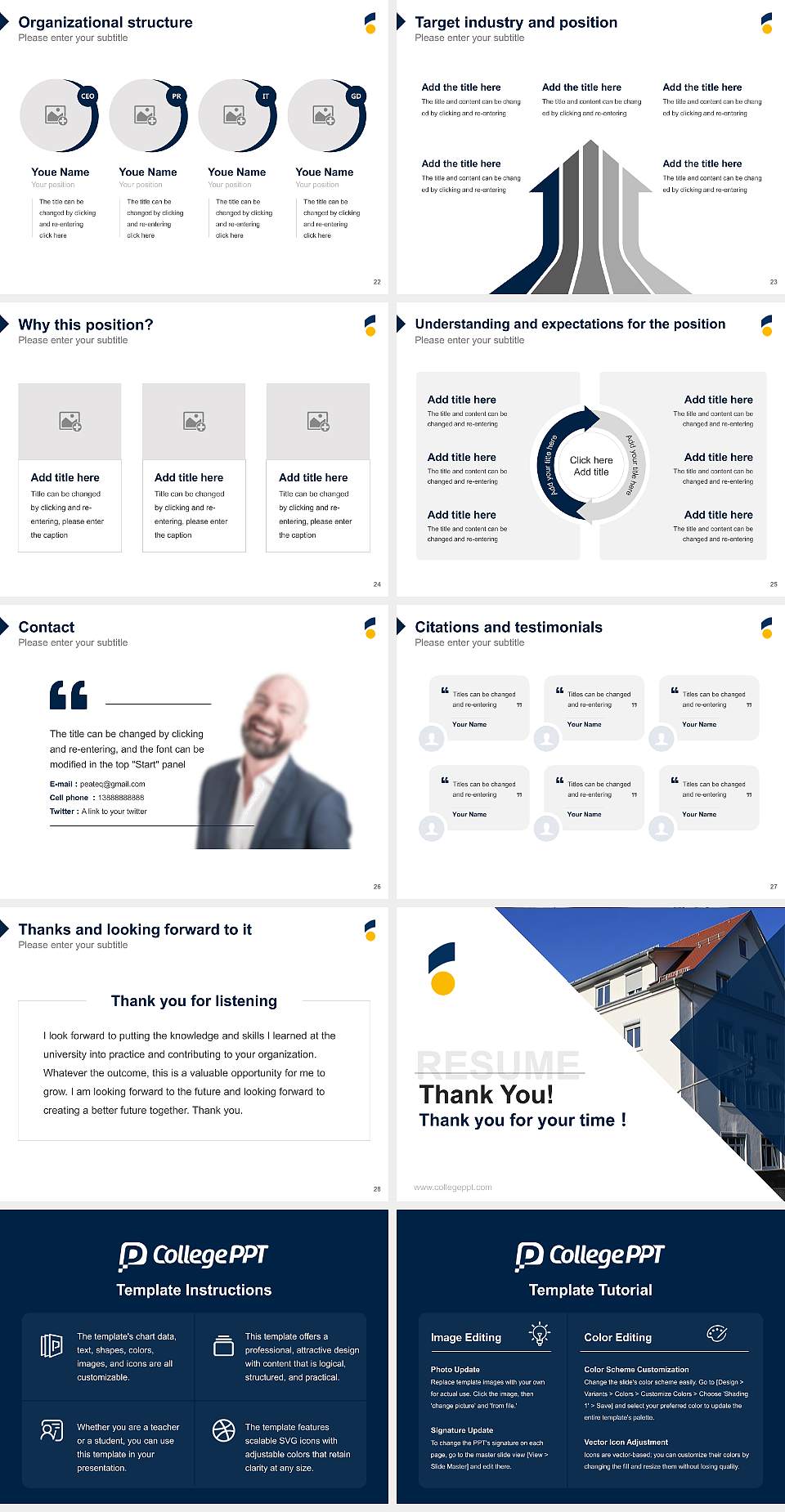 Nürtingen-Geislingen University of Applied Sciences for Business and Environment Resume PPT Template4:3 ratio PPT effect preview image4