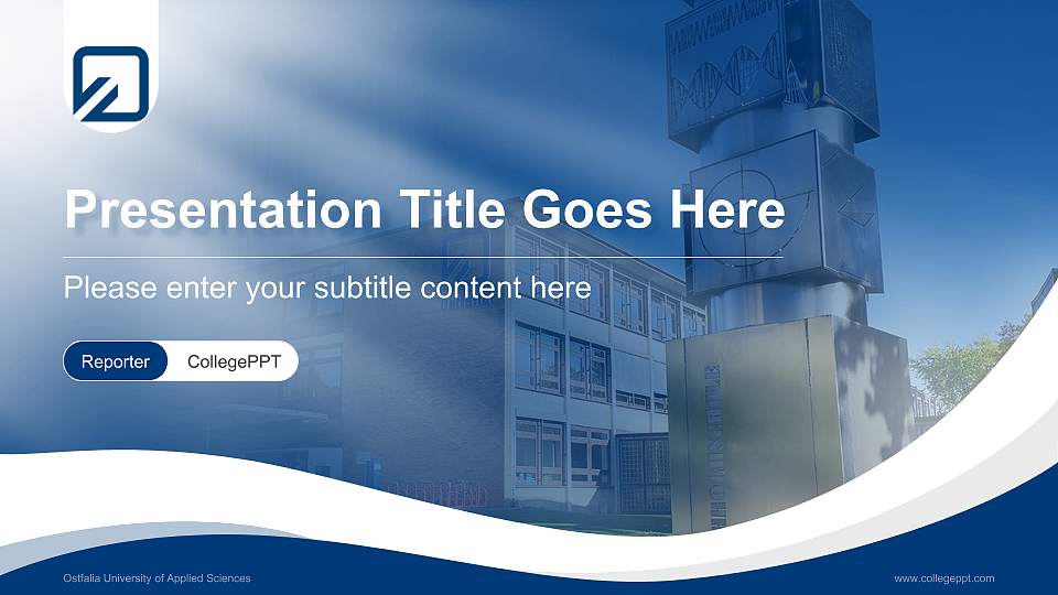 Ostfalia University of Applied Sciences Lecture Sharing and Networking Event PPT Template16:9 ratio PPT effect preview image