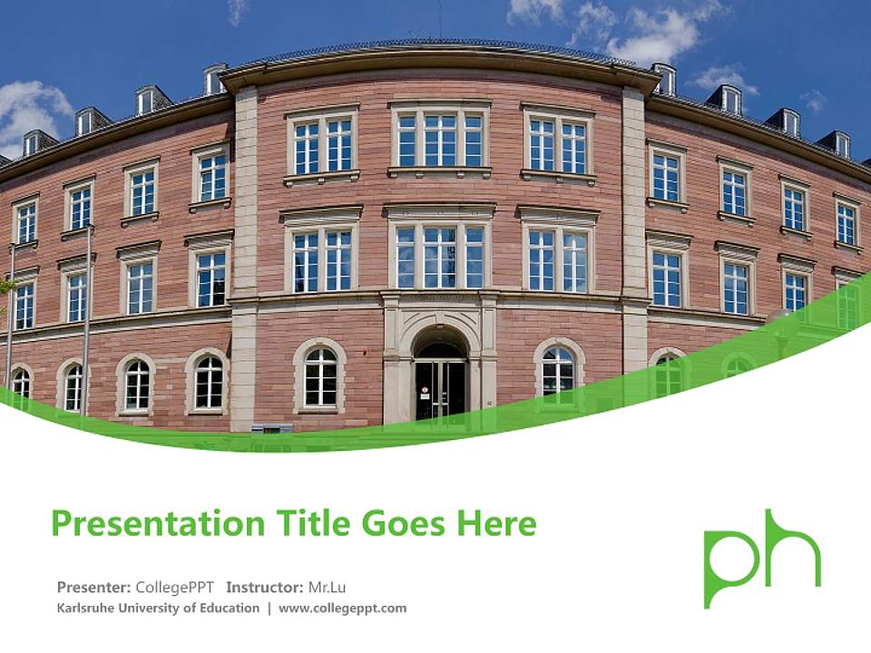 Karlsruhe University of Education Course/Courseware Creation PPT Template4:3 ratio PPT effect preview image5
