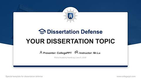 Police Academy Hamburg Graduation Thesis Defense PPT Template