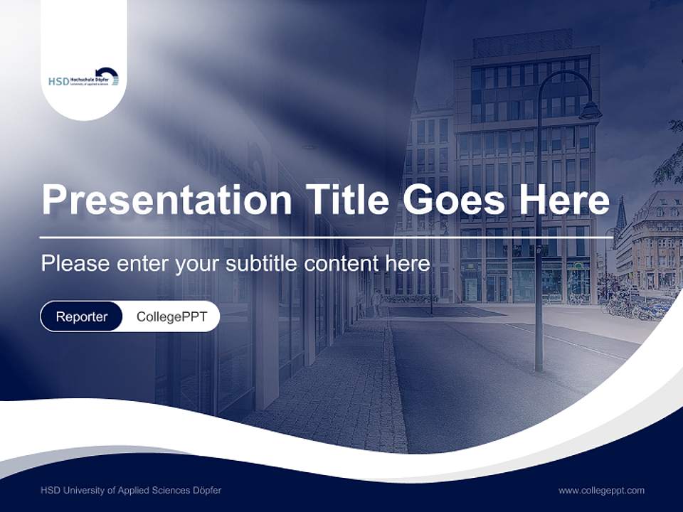 HSD University of Applied Sciences Döpfer Lecture Sharing and Networking Event PPT Template4:3 ratio PPT effect preview image4