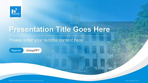 Magdeburg-Stendal University of Applied Sciences Lecture Sharing and Networking Event PPT Template