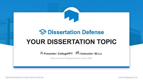 Mainz University of Applied Sciences Graduation Thesis Defense PPT Template