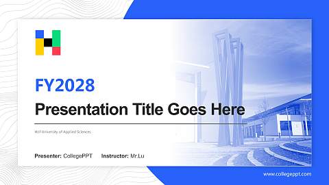 Hof University of Applied Sciences Academic Presentation/Research Findings Report PPT Template