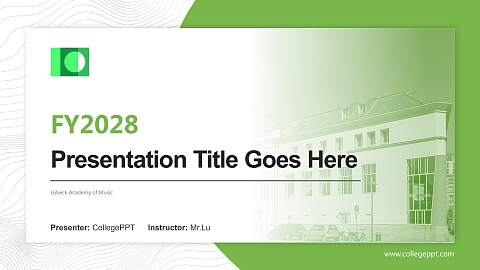 Lübeck Academy of Music Academic Presentation/Research Findings Report PPT Template