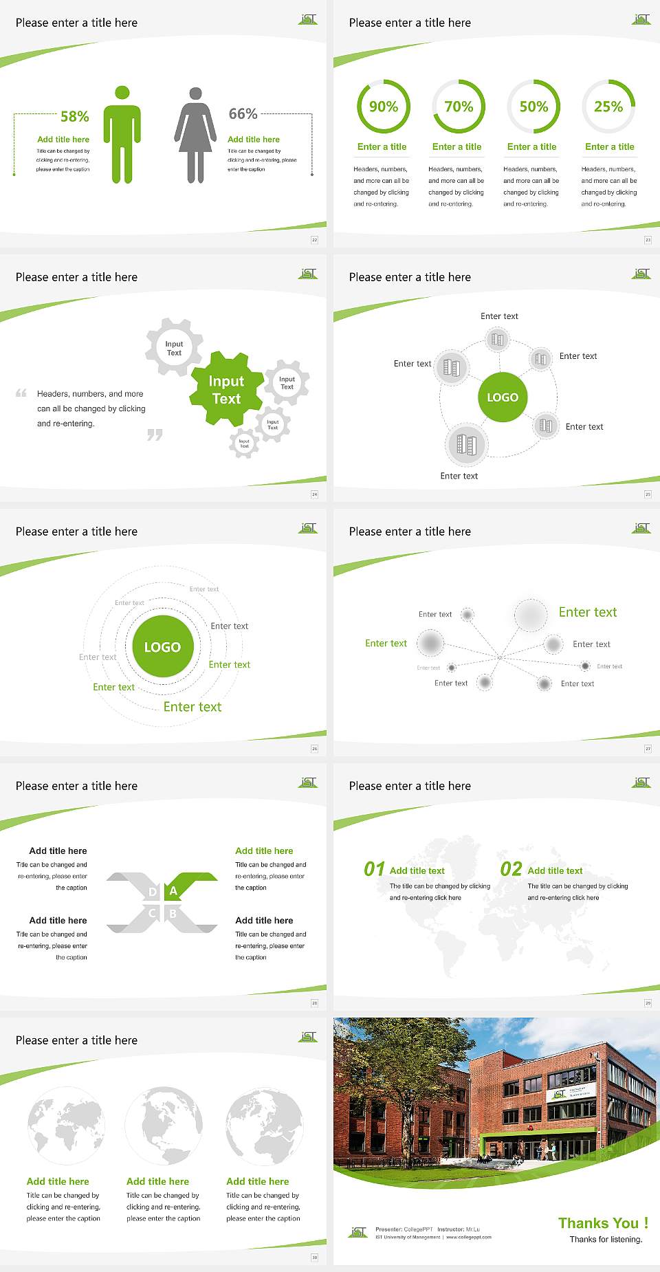 IST University of Management Course/Courseware Creation PPT Template4:3 ratio PPT effect preview image4