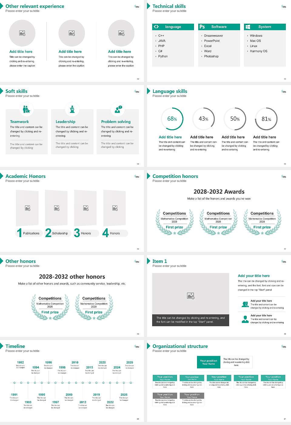 Protestant University of Applied Sciences Dresden Resume PPT Template16:9 ratio PPT effect preview image3