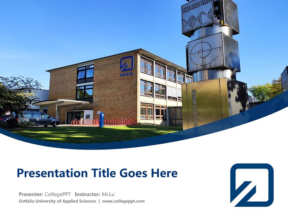 Ostfalia University of Applied Sciences Course/Courseware Creation PPT Template4:3 ratio PPT effect preview image5