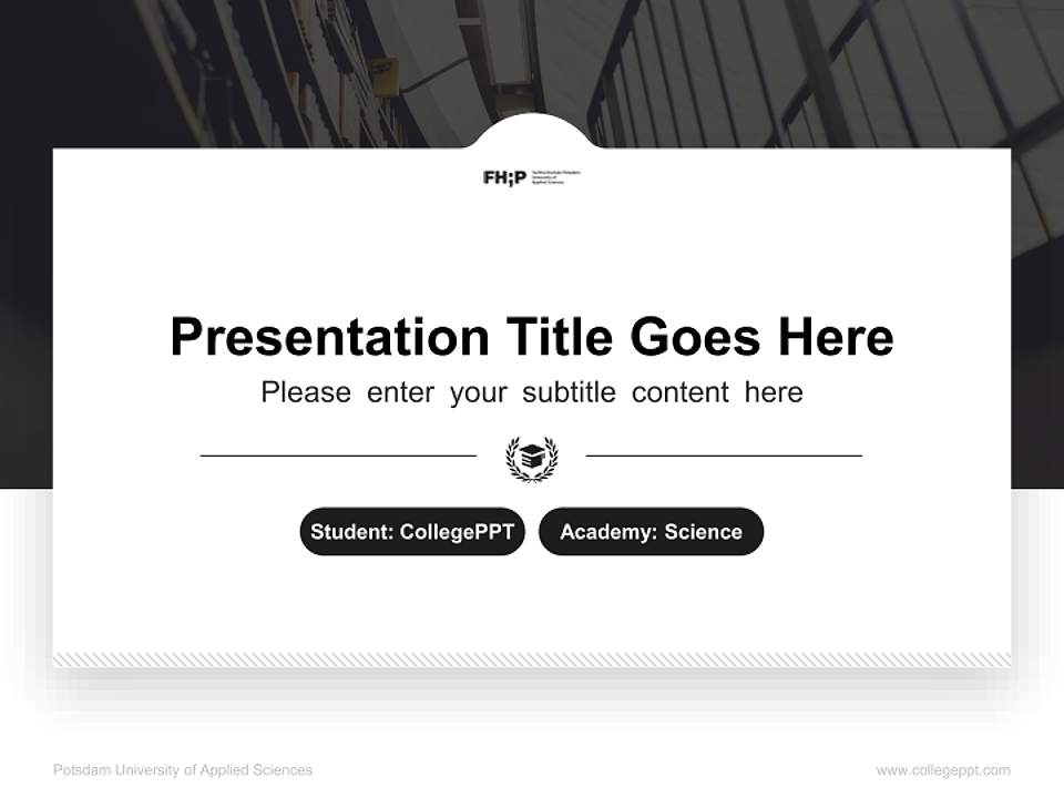 Potsdam University of Applied Sciences National Scholarship Defense PPT Template4:3 ratio PPT effect preview image4