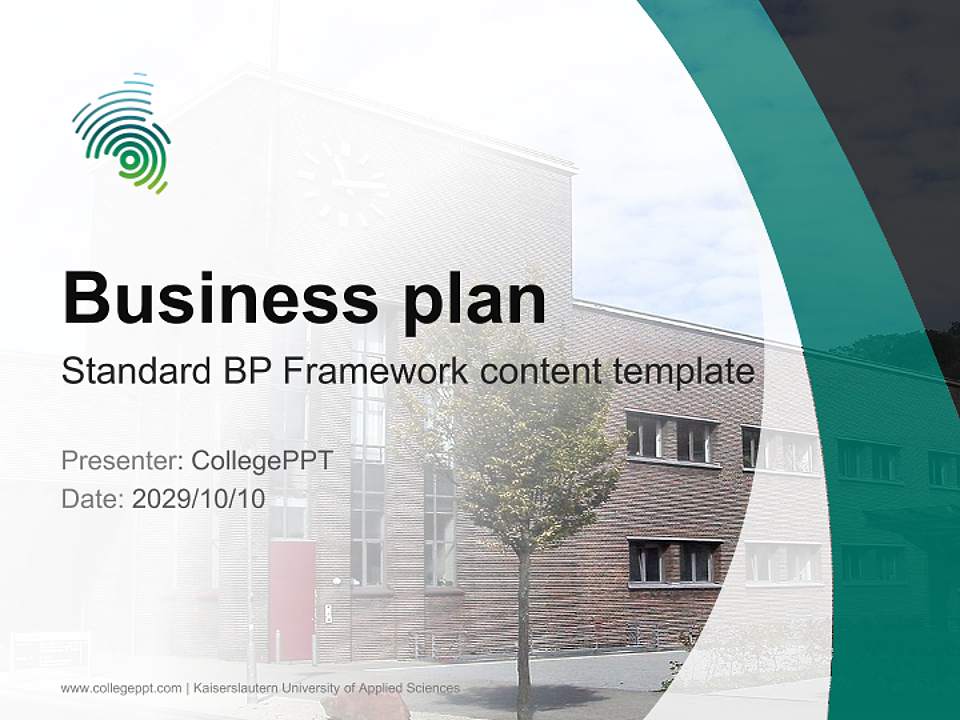 Kaiserslautern University of Applied Sciences Competition/Entrepreneurship Contest PPT Template4:3 ratio PPT effect preview image9