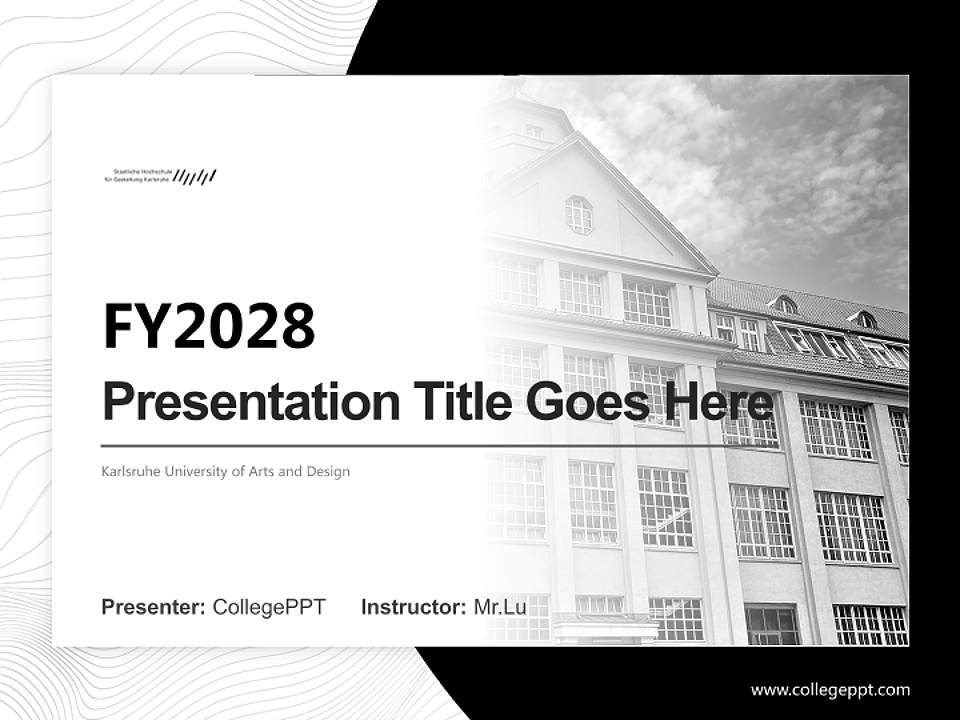 Karlsruhe University of Arts and Design Academic Presentation/Research Findings Report PPT Template4:3 ratio PPT effect preview image5