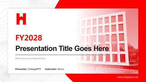 Offenburg University of Applied Sciences Academic Presentation/Research Findings Report PPT Template