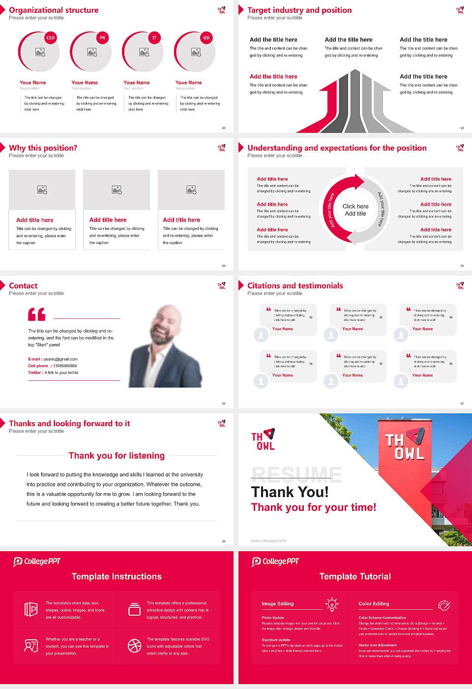 Ostwestfalen-Lippe University of Applied Sciences – Höxter campus Resume PPT Template16:9 ratio PPT effect preview image4
