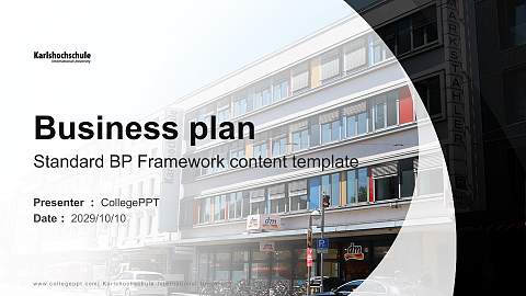 Karlshochschule International University Competition/Entrepreneurship Contest PPT Template