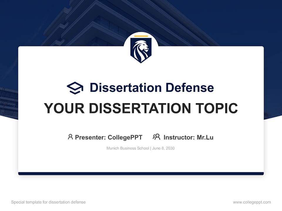 Munich Business School Graduation Thesis Defense PPT Template4:3 ratio PPT effect preview image7