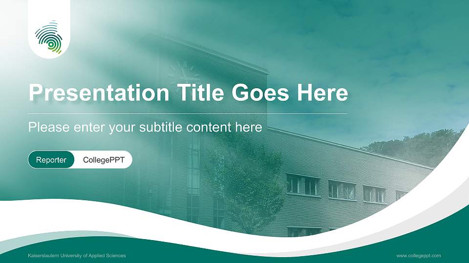 Kaiserslautern University of Applied Sciences Lecture Sharing and Networking Event PPT Template16:9 ratio PPT effect preview image1