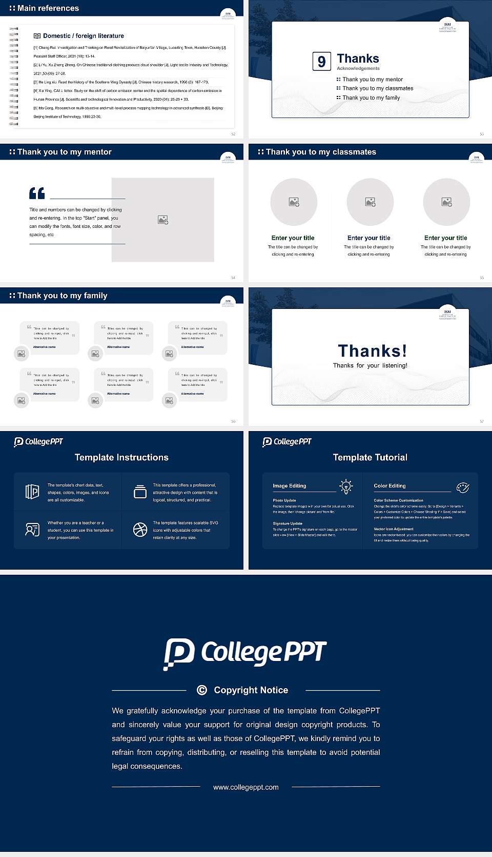 International School of Management Graduation Thesis Defense PPT Template16:9 ratio PPT effect preview image7