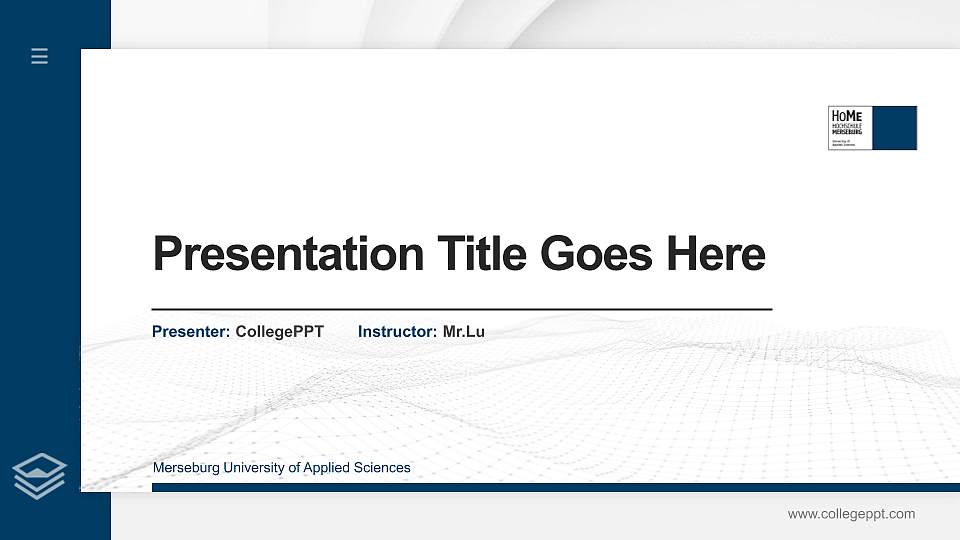 Merseburg University of Applied Sciences Thesis Proposal/Graduation Defense PPT Template16:9 ratio PPT effect preview image