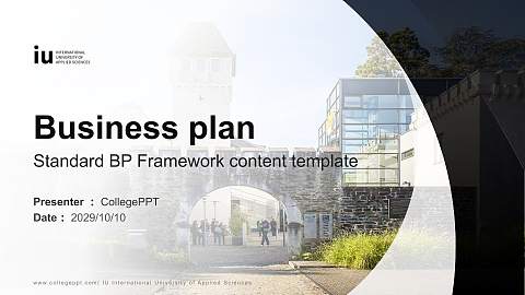 IU International University of Applied Sciences Competition/Entrepreneurship Contest PPT Template