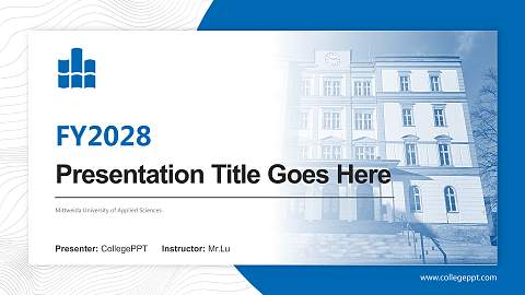Mittweida University of Applied Sciences Academic Presentation/Research Findings Report PPT Template