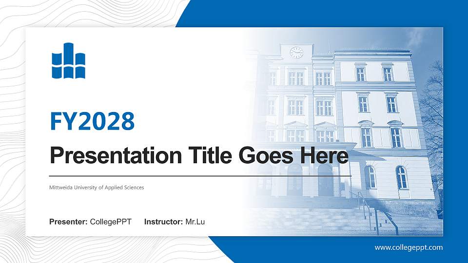 Mittweida University of Applied Sciences Academic Presentation/Research Findings Report PPT Template16:9 ratio PPT effect preview image