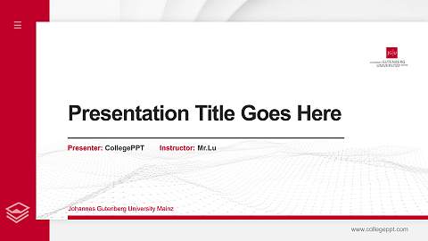 Johannes Gutenberg University Mainz Thesis Proposal/Graduation Defense PPT Template