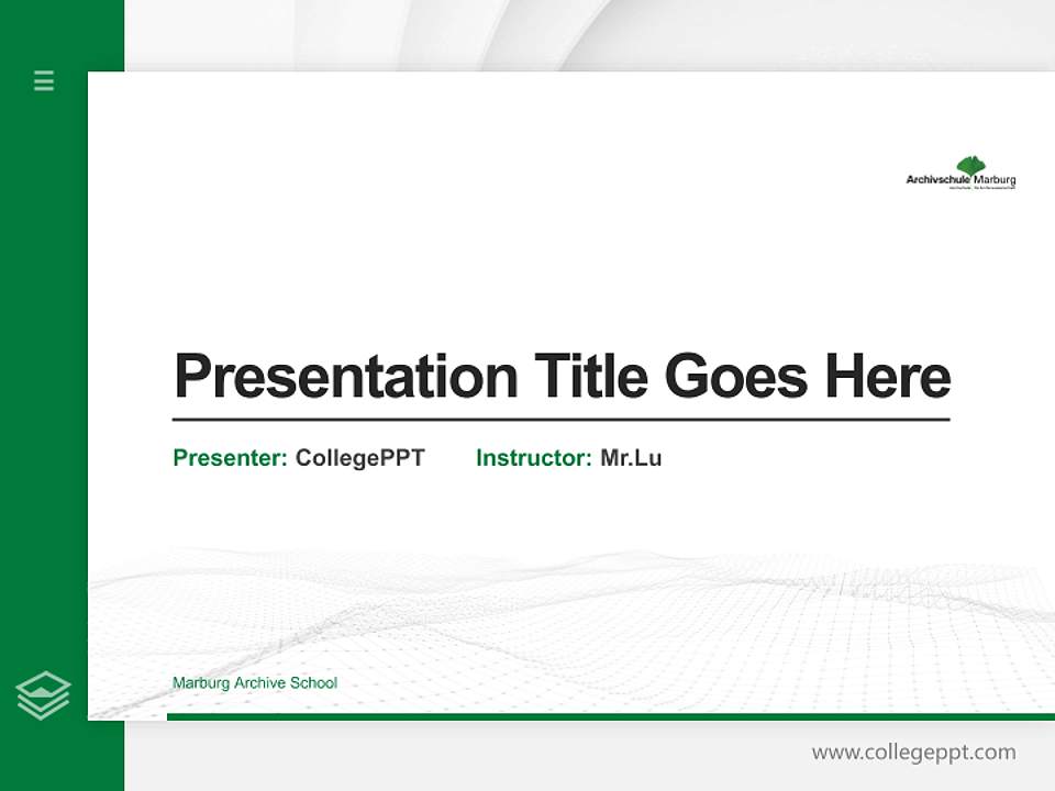 Marburg Archive School Thesis Proposal/Graduation Defense PPT Template4:3 ratio PPT effect preview image5