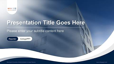 Municipal University of Administration in Lower Saxony Lecture Sharing and Networking Event PPT Template