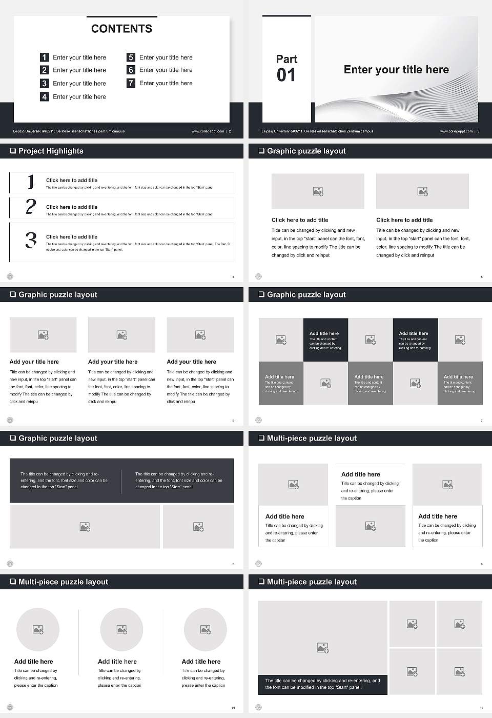 Leipzig University – Geisteswissenschaftliches Zentrum campus General PPT Template16:9 ratio PPT effect preview image2