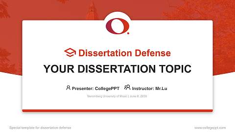 Nuremberg University of Music Graduation Thesis Defense PPT Template