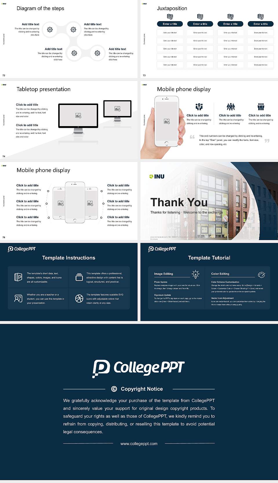 INU – Innovative University of Applied Sciences Competition/Entrepreneurship Contest PPT Template16:9 ratio PPT effect preview image9