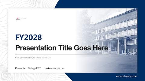 North German Academy for Finance and Tax Law Academic Presentation/Research Findings Report PPT Template